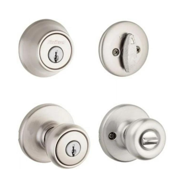 Kwikset 690 Tylo Keyed Entry Knob & Single Cylinder Deadbolt Combo Pack Supply