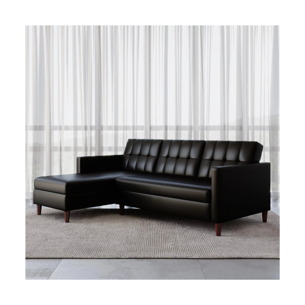 Reversible Sectional Futon with Chaise on Sale