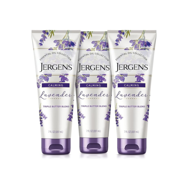 Jergens Lavender Body Butter Hand and Body Lotion Moisturizer for Women, with Essential Oils for Indulgent Moisturization (7 Ounce, Pack of 3) For Cheap