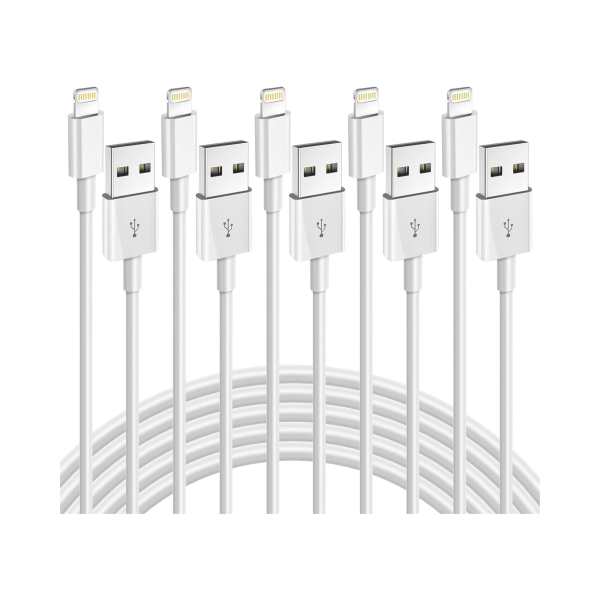 5-Pack Apple MFi Certified USB Lightning iPhone Charger Cable Discount