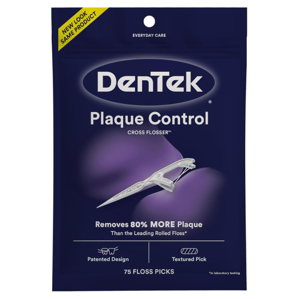75 Count DenTek Cross Flosser Plaque Control Picks Discount