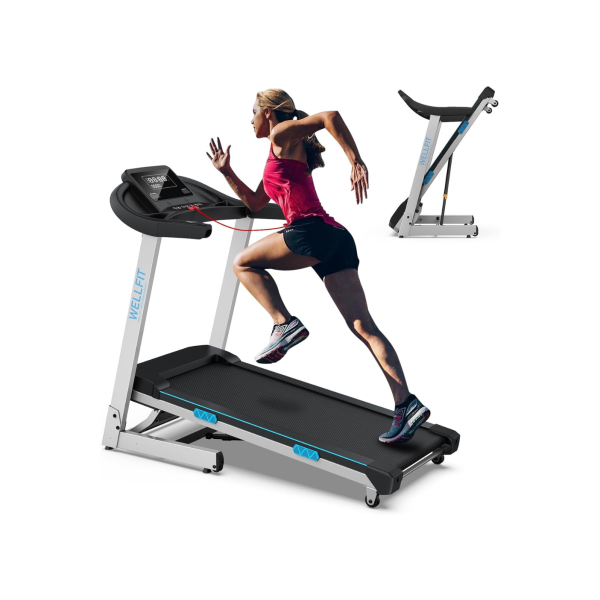 Wellfit 350lb Weight Capacity 3.5 HP Foldable Smart Treadmill For Cheap