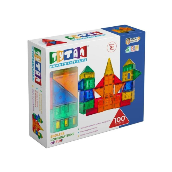 100 Pieces Tytan Magnetic Toy Tiles Online Hot Sale