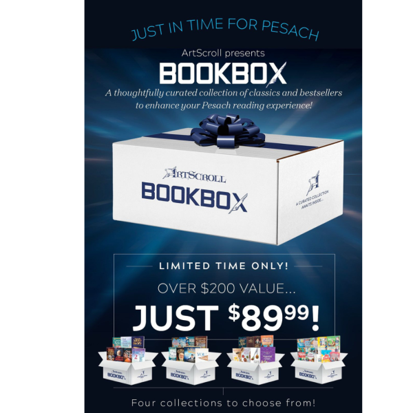 2 Days Left! $200 Artscroll Value Book Box For $89.99 (Copy) For Sale