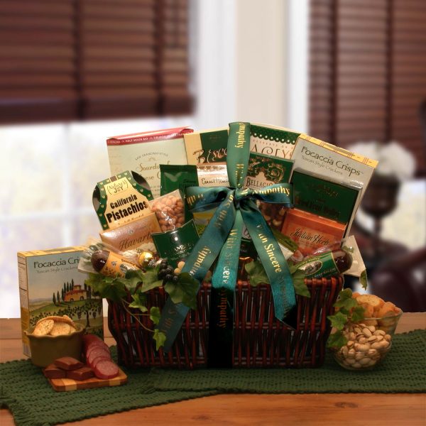 With Our Sincerest Sympathy Gift Basket For Cheap