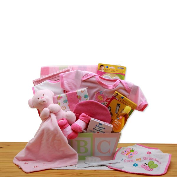 Easy as ABC New Baby Gift Basket - Pink For Discount