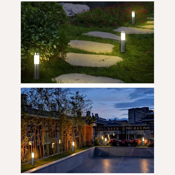 1 2 4 Pack Solar Garden Pathway Lights Outdoor LED Lighting Ground Plug Bollard Light for Patio, Gardens, Pathways,Lawn,Yard Hot on Sale - Image 3