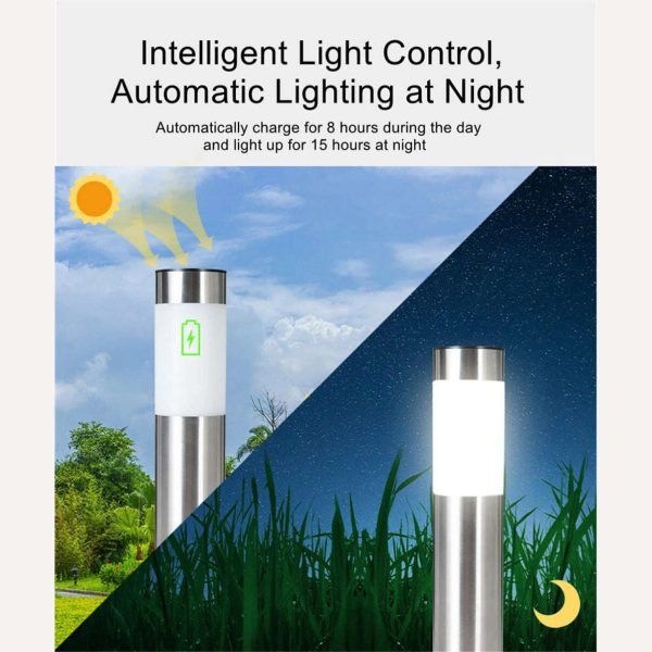 1 2 4 Pack Solar Garden Pathway Lights Outdoor LED Lighting Ground Plug Bollard Light for Patio, Gardens, Pathways,Lawn,Yard Hot on Sale - Image 2